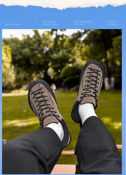 2026 nye brede herresko – minimalistiske barfodssneakers til vandring, zero drop-løbesko, udendørs sneakers med bred tåboks og skridsikker sål
