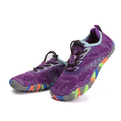 New Children's Aqua Shoes Women Colorful Walking Sports Upstream Wading Sneakers Breathable Mesh Five Fingers Swimming Water Shoes