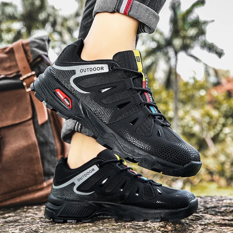 New Outdoor Men's Shoes Men's Anti-Slip Mountaineering Shoes Travel Hiking Adventure Footwear Fashionable Casual Sneakers