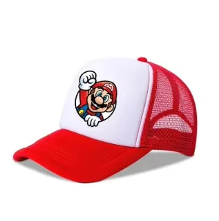 Czapki z daszkiem Mario w stylu casualowym, baseballowe, uniwersalne, z poliestru, dla dzieci, z motywem kierowców ciężarówek, dla dorosłych, z regulacją, akcesoria związane z anime