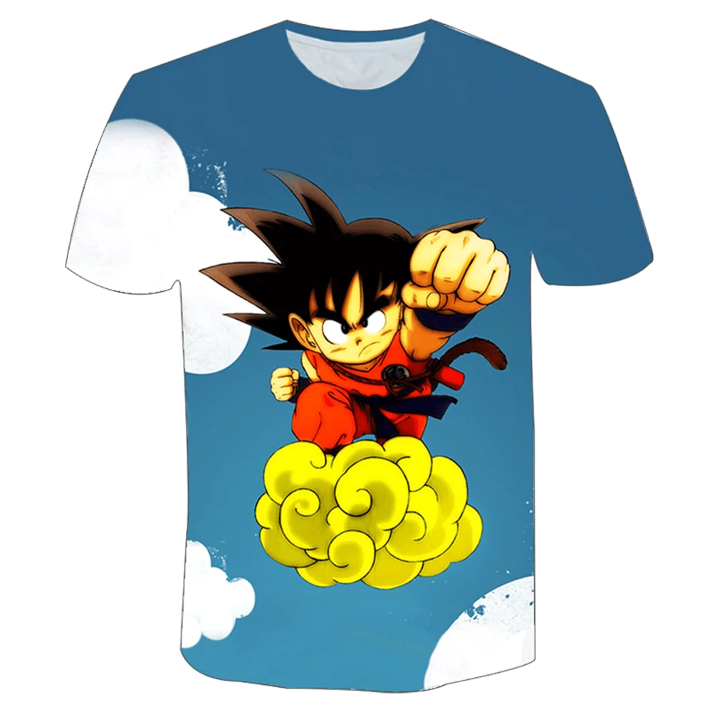 Koszulka Dragon Ball dla dzieci i dorosłych – koszulka z postacią z anime Son Goku w wersji Super Saiyan – koszulka dla chłopców – odzież dziecięca – letnie koszulki