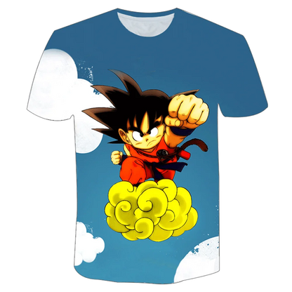 Koszulka Dragon Ball dla dzieci i dorosłych – koszulka z postacią z anime Son Goku w wersji Super Saiyan – koszulka dla chłopców – odzież dziecięca – letnie koszulki