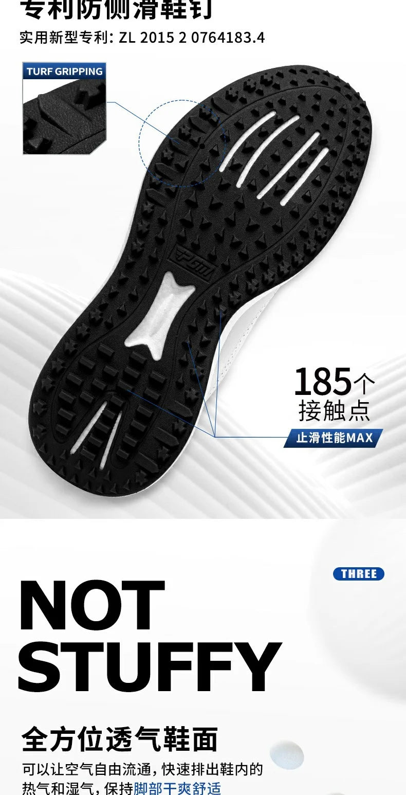 PGM muške sportske tenisice za golf Super Soft Popcorn midsole Knob Lace, protuklizne, prozračne golf cipele