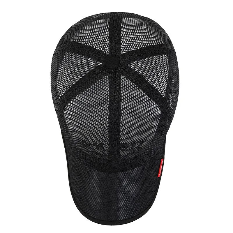 Chapéus de Verão para Homem e Mulher, Bonés de Basebol em Malha, Pala Bordada de Moda, Chapéu de Exterior com Letras Bordadas e Proteção Solar