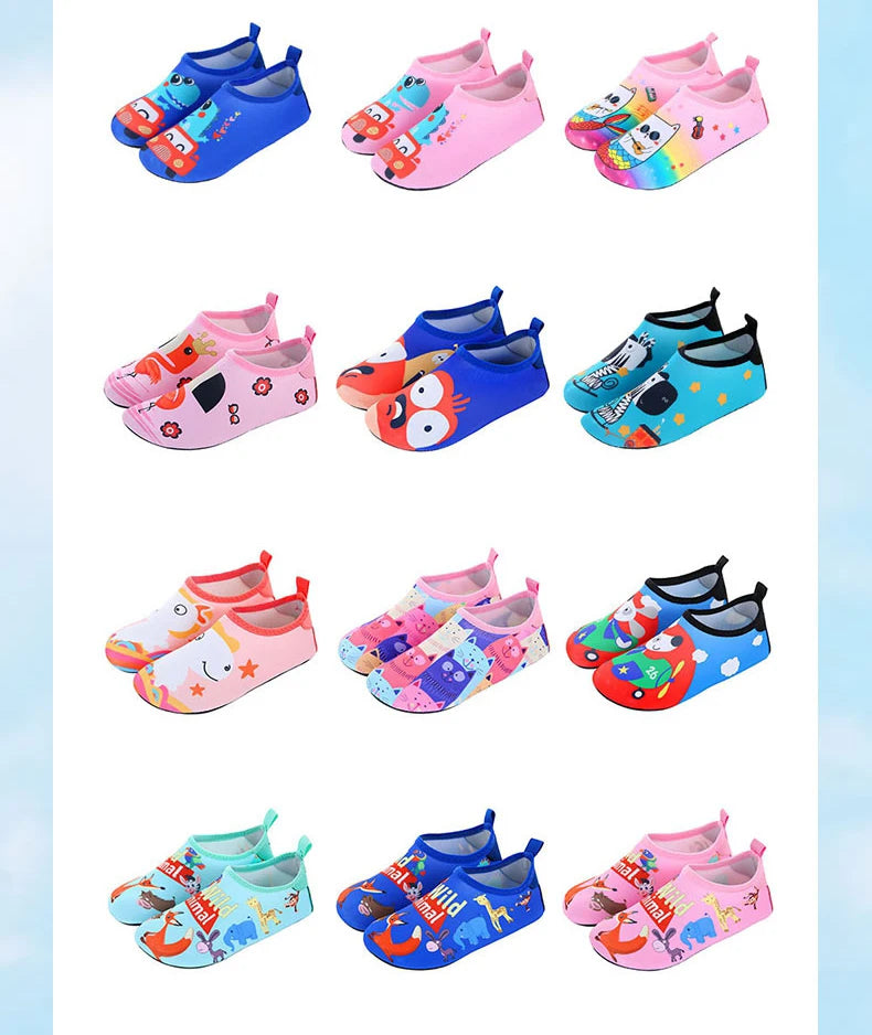 Sapatos aquáticos macios e dobráveis para rapaz e rapariga, para praia, verão, atividades ao ar livre, caminhar na água, natação, surf e mar, de secagem rápida