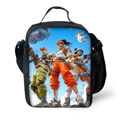 Bolsa térmica infantil aislada Hot Game FortniteS de gran capacidad para niño y niña, estudiante, picnic al aire libre, lonchera reutilizable con enfriador térmico