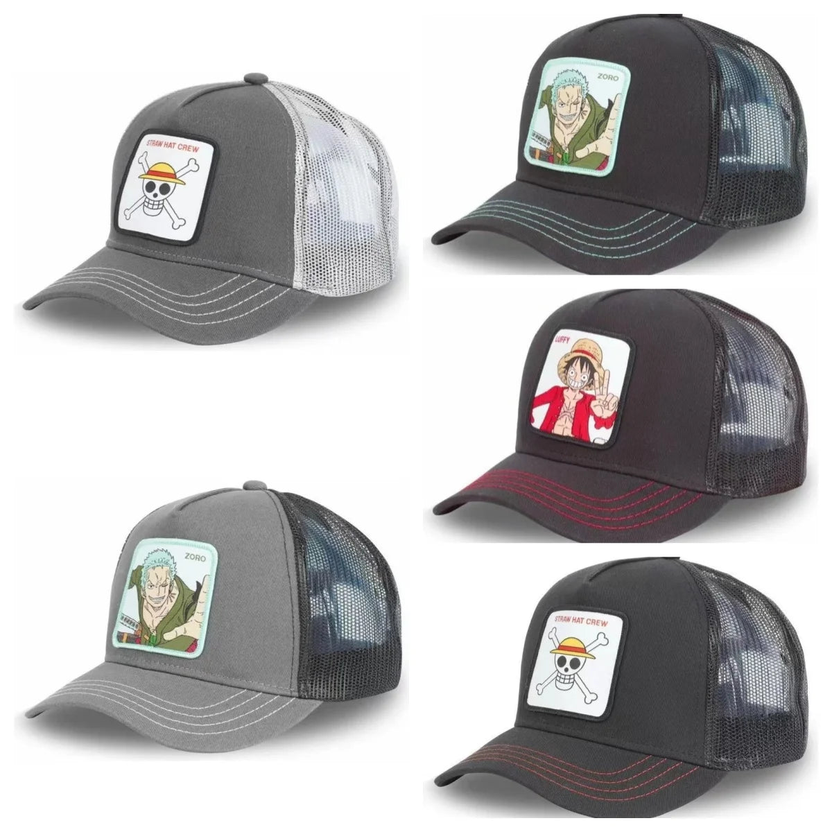 Czapka baseballowa LUFFY do sportów na świeżym powietrzu – wiosenna i letnia moda, haftowana, regulowana, dla mężczyzn i kobiet – modna czapka outdoorowa w stylu hip-hopowym