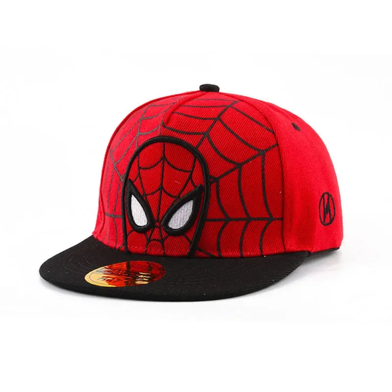 *2026 Anime Cartoon Spiderman Hats for Kids Toddler Baby Baseball Cap Spring Summer Children's Snapback Hip Hop Adjustable Caps