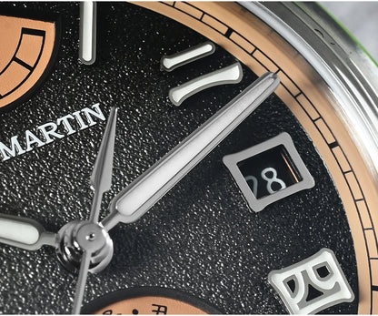 San Martin 39mm Miyota 9132 Power Reserve Display Men Luxury Sport Watch Automatic Mechanical Waterproof Original Design SN0144