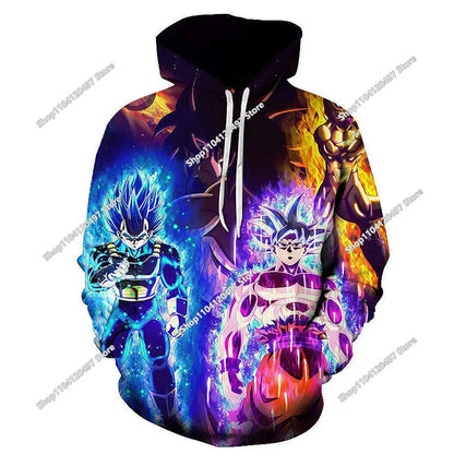 Sudadera con capucha Dragon Ball para niños y niñas, nuevo estilo de otoño e invierno, creativa, holgada y versátil