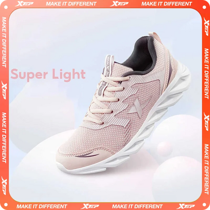 Pantofi de alergare Xtep, pantofi sport antiderapanti și moi pentru femei, cu parte superioară din piele, cu amortizare a șocurilor, adidași pentru femei 879318110073
