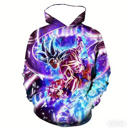 Sudadera con capucha 2025 de tendencia en oferta, estilo hip-hop, para niños y adultos, traje de combate Dragon Ball con estampado 3D, sudadera deportiva con capucha y parte superior de vestir