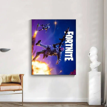 Αφίσα-αυτοκόλλητο cool F-FORTNITE υψηλής ευκρίνειας, ιδανική για αναβάθμιση των τοίχων στο σπίτι και στο δωμάτιο, διαθέσιμη σε ποικιλία στυλ.