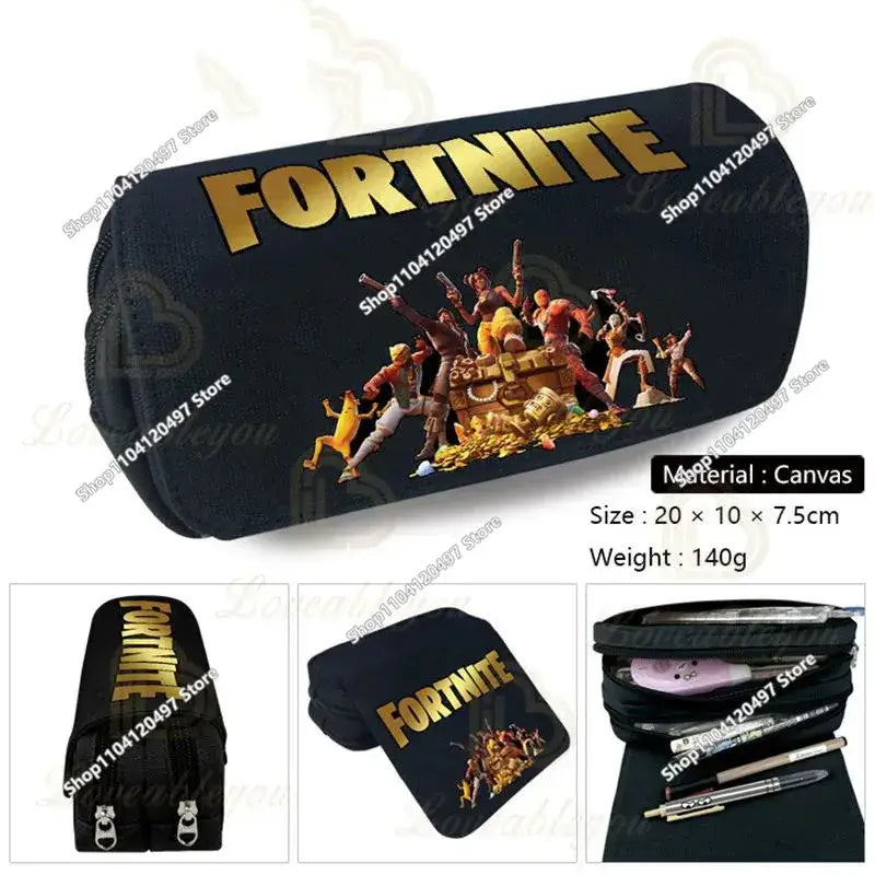 Fortnite Student Pencil Case Large Capacity Pencil Case Kids Toys Pen Bag School Supplies Stationery Pouch Boys Game Gifts