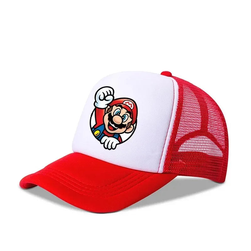 Czapki z daszkiem Mario w stylu casualowym, baseballowe, uniwersalne, z poliestru, dla dzieci, z motywem kierowców ciężarówek, dla dorosłych, z regulacją, akcesoria związane z anime