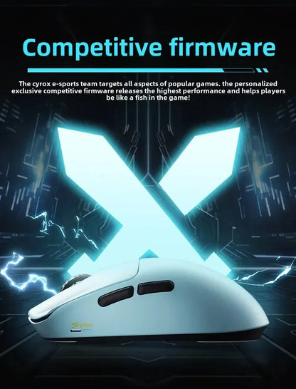 SCYROX V6 nem porózus vezeték nélküli esport egér, 40g, 750IPS, 8k vevőegységgel, gyors válaszidővel, 3950, prémium minőségű 8KHz gaming egér