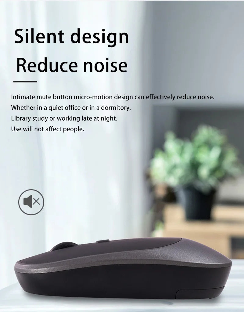 Lenovo vezeték nélküli egér, USB-ről tölthető, ergonomikus, állítható DPI, irodai, csendes, 2.4G Bluetooth optikai elektromos egér játékhoz és irodai használatra