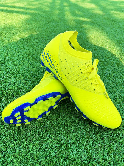 Men Football Cleats Fashion Youth Soccer Shoes Knit Football Training Trainers Breathable Society Campo Non-Slip Sports Footwear