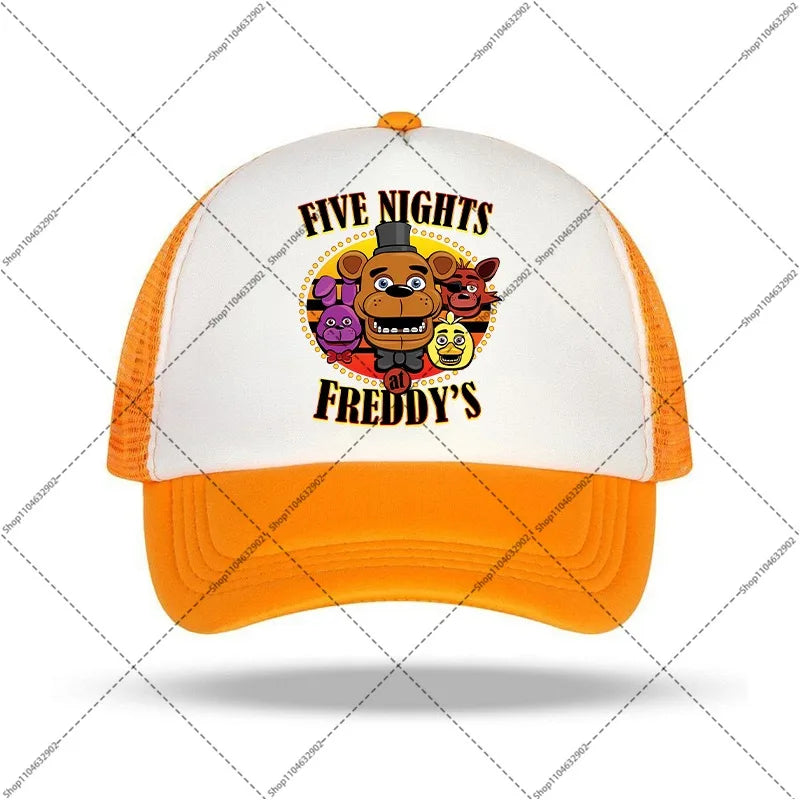 FNAF beisbolo kepurė „Five Nights at Freddy’s“ unisex kepurės nuo saulės su animacinių filmų ir anime motyvais, berniukams ir mergaitėms skirtos mados kepurės, gimtadienio šventės dovanos