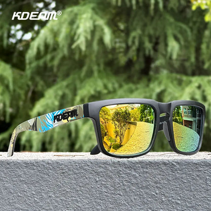 KDEAM Unisex Square Sunglasses Polarized Flash With Stylish Mirrored Pink Sun Glasses New Colors KD332