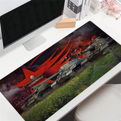 HD Custom World of Tanks – veľká herná podložka pod myš, veľký rozmer, anime podložka pod myš, personalizovaná pre CS:GO, Zelda, World of Warcraft, podložky na stôl