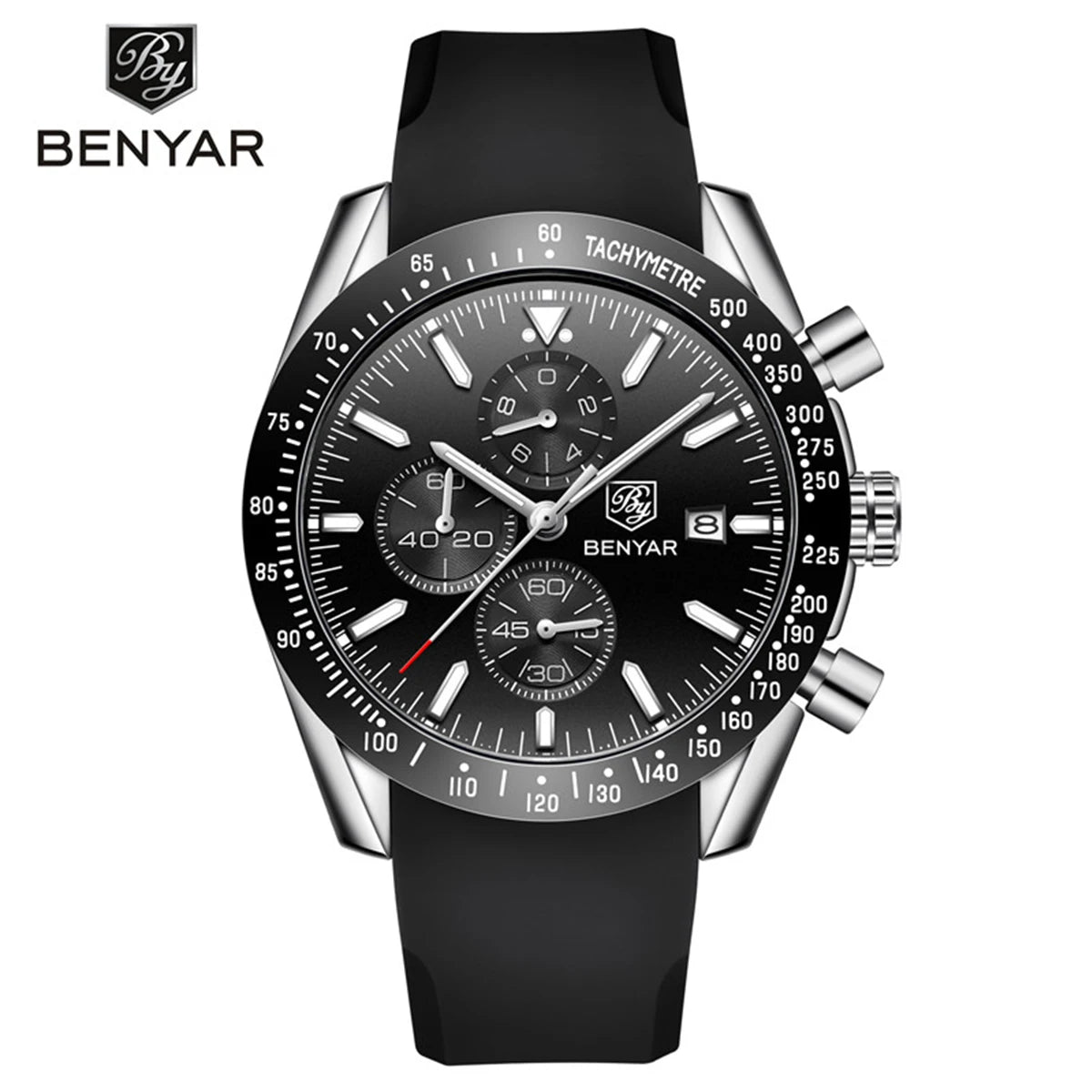 BENYAR luxury men’s watches – Quartz wristwatches with leather straps, water-resistant to 30 m, sporty style.