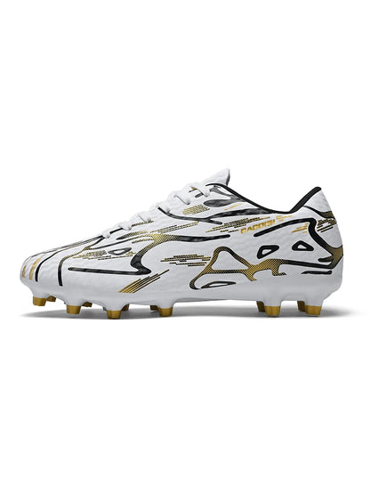 Chaussures de football à crampons longs et basses, chaussures de sport respirantes et antidérapantes pour hommes, chaussures de sport résistantes à l'usure pour l'entraînement sur gazon naturel