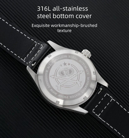ADDIESDIVE Fashion Retro Personalized Watches 200m Waterproof C3 Luminous Steel Watch Sapphire Glass Mechanical Analog Watches