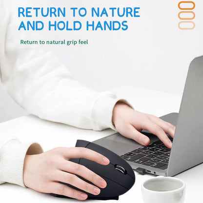 2.4G Wireless Mouse Vertical Game Mouse Ergonomics 1600DPI PC Laptop Office Mini Game Mouse