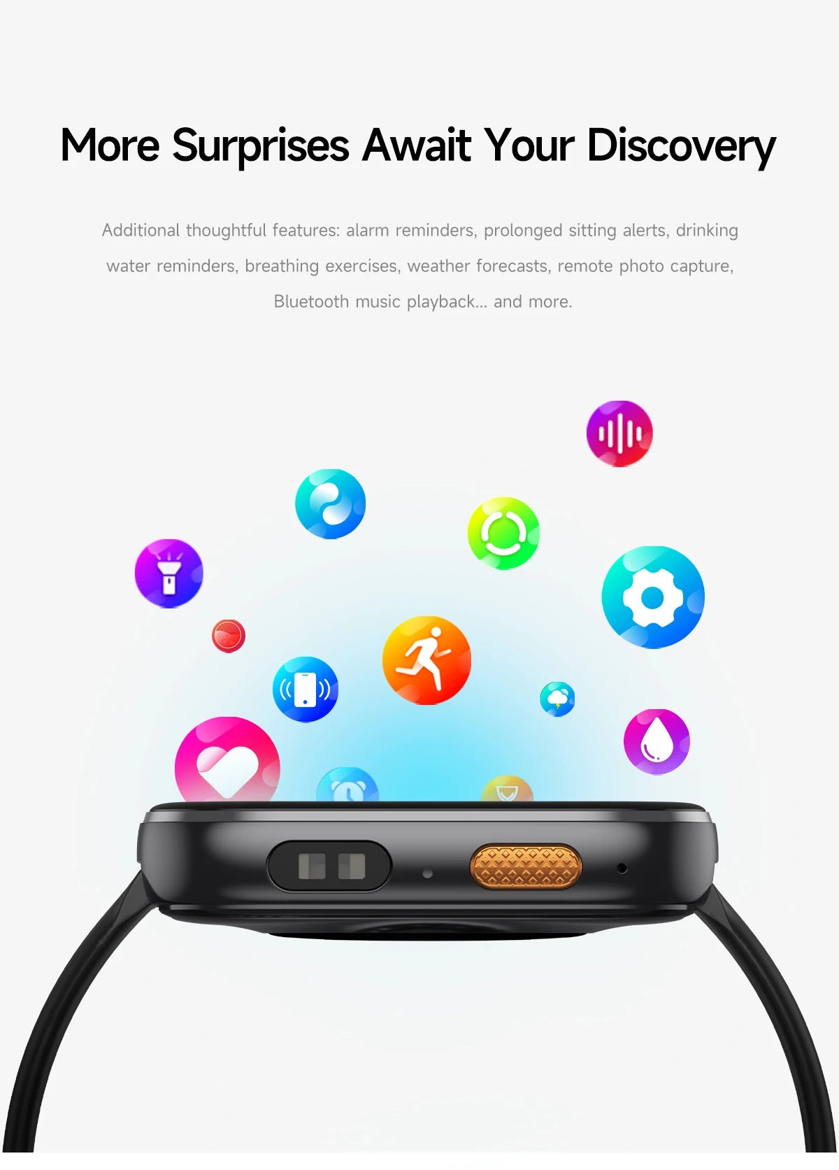 New 1000mAh Battery Smart Watch Women Heart Rate Sleep Monitoring Bluetooth Call IP68 Waterproof Smartwatch Men For Android IOS