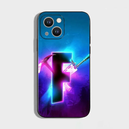 R-Royales F-Fortnites Phone Case For iPhone 16,15,14,13,12,11 Plus, Pro Max, XS, X, XR, SE, Mini, 8, 7, Soft Silicone Black Cover