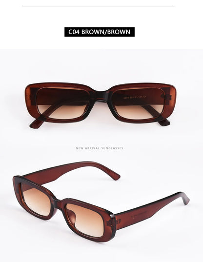 Square Sunglasses Men Rectangle Brand Designer Small Sun Glasses Male Retro Black Lens Driving Fishing Oculos UV400