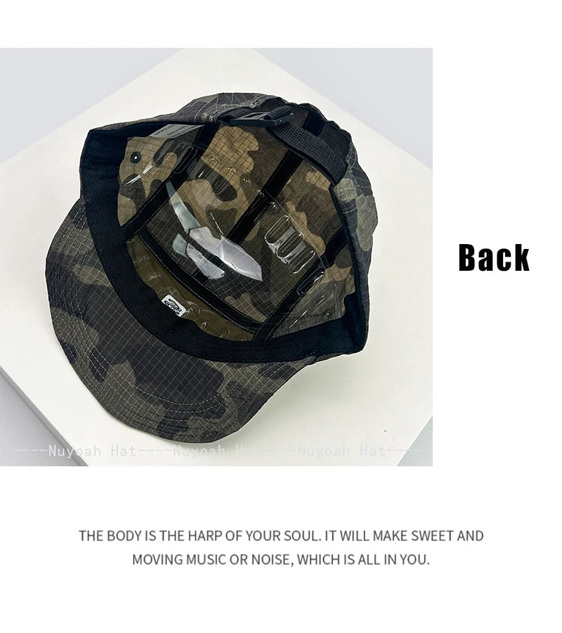 Unisex CAMO greitai džiūstančios beisbolo kepurės su siuvinėtomis raidėmis, apsaugančios nuo saulės, spalvų blokų dizaino, kvėpuojančios, asmeninės, su snapeliu, universalios