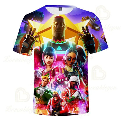 Fortnite Victory Royale Ninja Fashion 3D-T-Shirts, Sommer-Kurzarm, Kinderkleidung, Cartoon-Print, Babykleidung, Kinder-T-Shirt