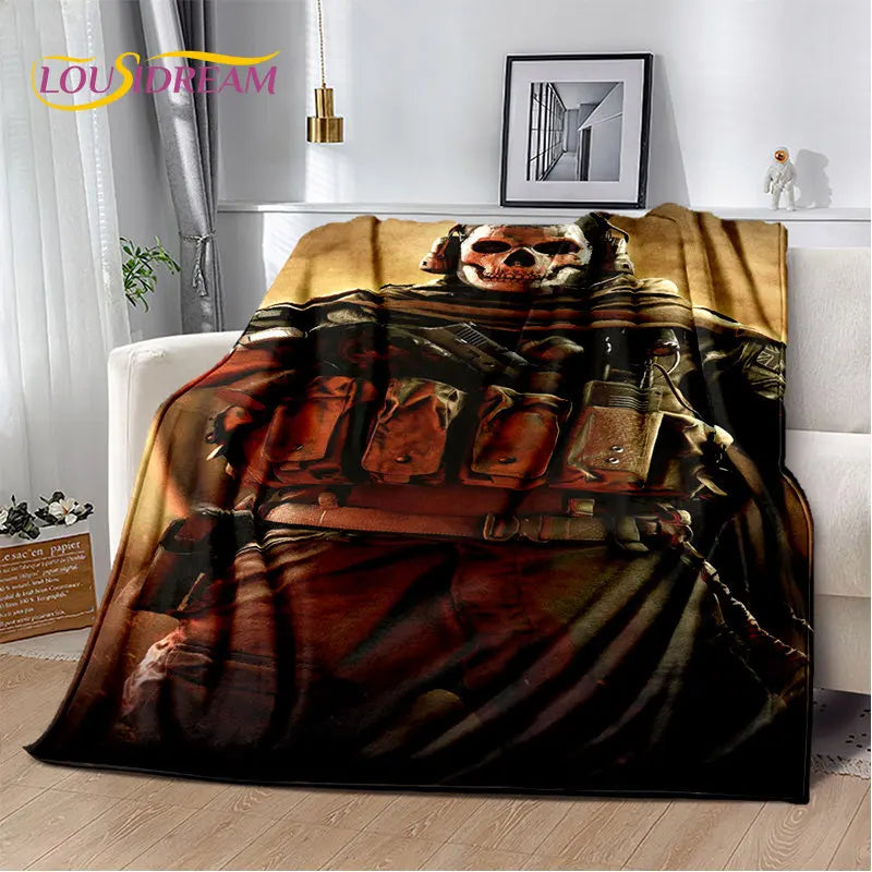 3D COD,Call of Duty Game Gamer Soft Plush Blanket,Flannel Blanket Throw Blanket for Living Room Bedroom Beds Sofa Office Cover