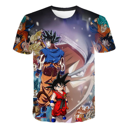 Koszulka Dragon Ball dla dzieci i dorosłych – koszulka z postacią z anime Son Goku w wersji Super Saiyan – koszulka dla chłopców – odzież dziecięca – letnie koszulki