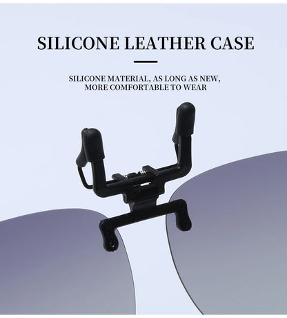 Men Fashion Clip On Polarized Sunglasses Lens Women Driver Flash Mirror Lens Sun Clips Glasses Cover Night Vision Eyewear UV400