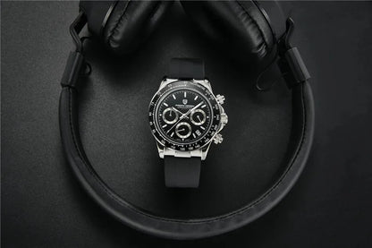 Nuevo original PAGANI DESIGN PD-1664 reloj de pulsera de lujo para hombre con movimiento de cuarzo japonés VK63, cristal de zafiro, cronógrafo impermeable dorado