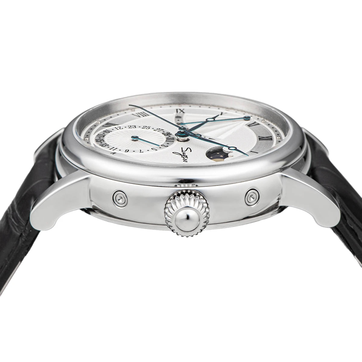 2023 Sugess Watch of Men Automatic Mechanical Moon-Phase Wristwatches Power Reserved  Sapphire WaterResistant Tianjin Movement