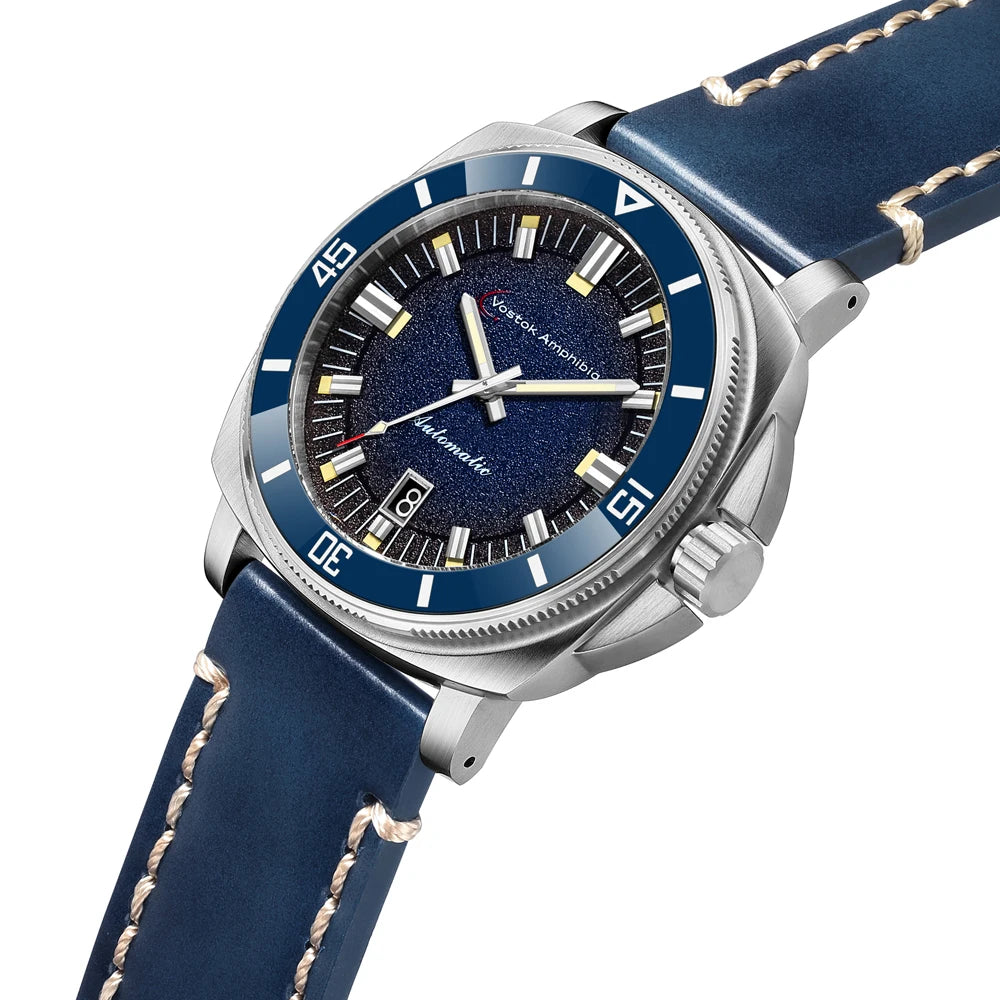 Vostok Amphibia Automatic Watches Men Mechanical NH35  Sapphire Steel Luxury Big Case Timepieces Clock Male Branded Hour Uhr