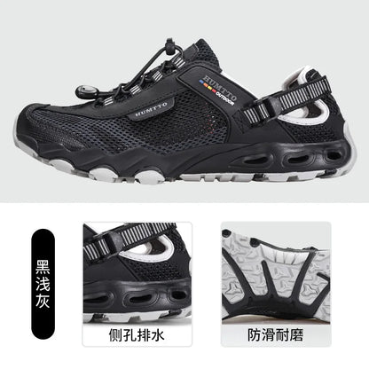 HUMTTO Zapatillas de río para hombre, calzado outdoor de trekking y vadeo, zapatos acuáticos de malla transpirable, secado rápido, tobillo para mujer, zapatillas acuáticas antideslizantes