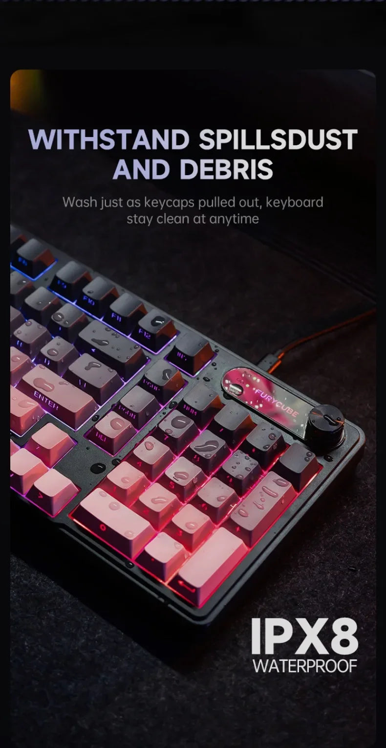 Wired Silent Keyboard Gaming Keyboard Magnetic Mechanical Wired for Pro Gaming Rapid Trigg 8000Hz 128K Rate