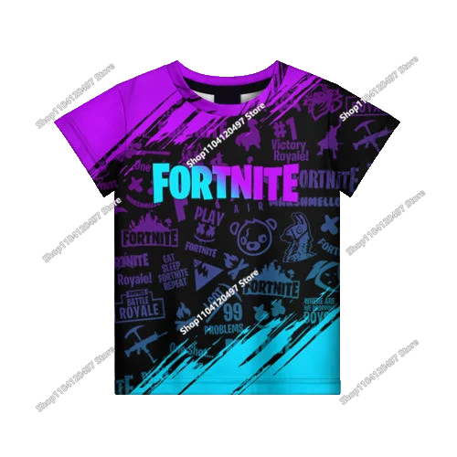 Summer Fashion Fortnite Mascot 3D Print Kids T-Shirt Casual T-shirt Boys Girls Unisex Children's Clothing T-shirt Tops