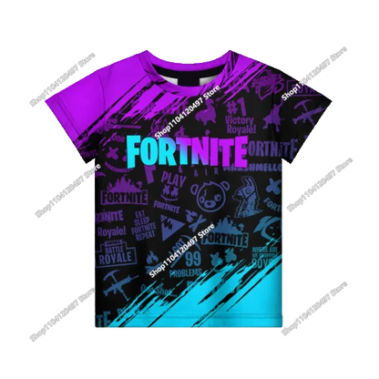 Summer Fashion Fortnite Mascot 3D Print Kids T-Shirt Casual T-shirt Boys Girls Unisex Children's Clothing T-shirt Tops