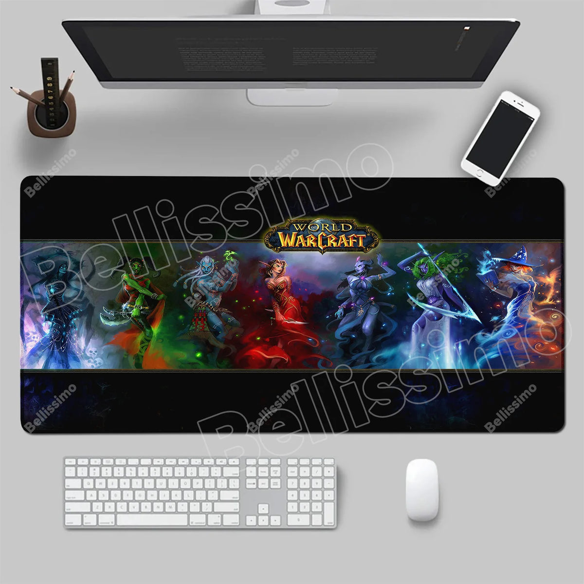 World Of Warcraft 90x40 suuri pelihiirimatto, pelipöydän alusta, Csgo-pelialusta, luonnonkumimatto, grande gamer XXL -tietokoneen hiirimatto