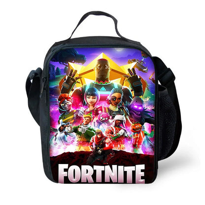 Beliebte Fortnite-Kinder-Isoliertasche mit großem Fassungsvermögen für Jungen und Mädchen, wiederverwendbare Thermo-Kühltasche für Schüler und Outdoor-Lunchbox