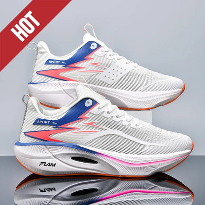Nuove scarpe da running con piastra in carbonio per maratona, da uomo e donna, sportive, traspiranti, leggere, comode, antiscivolo e casual