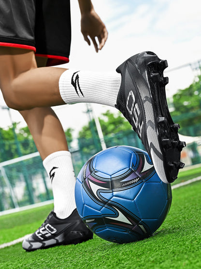Professional Grass AG /FG Soccer Shoes PU Fabric Integrated Upper TPU Tough Sole Wear Resistant Anti-slip Youth Footwear