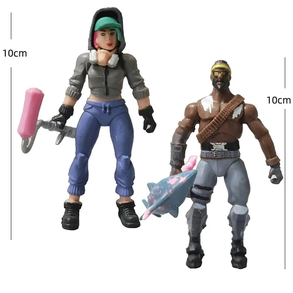 8-teiliges Set 10cm Fortnite-Spielzeug-Actionfiguren, Modell Game Battle Royale, coole Spielzeugpuppen für Kinder und Jungen, spaßiges Geburtstags- und Weihnachtsgeschenk