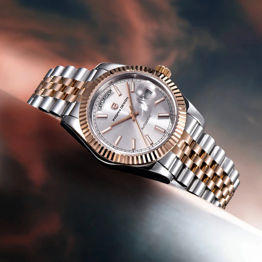 2026 New PAGANI DESIGN Enamel Dial DD36 Luxury Silver Gold Automatic Watch For Men AR Sapphire Crystal Mechanical Wristwatch Men